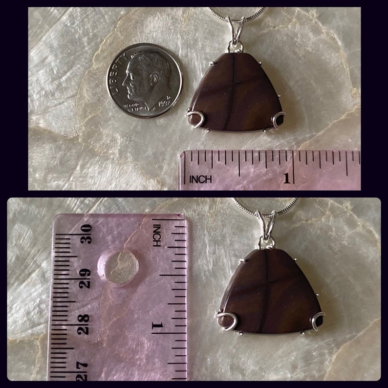 Mexican Picasso Jasper Handmade Sterling Silver Small Pendant Necklace