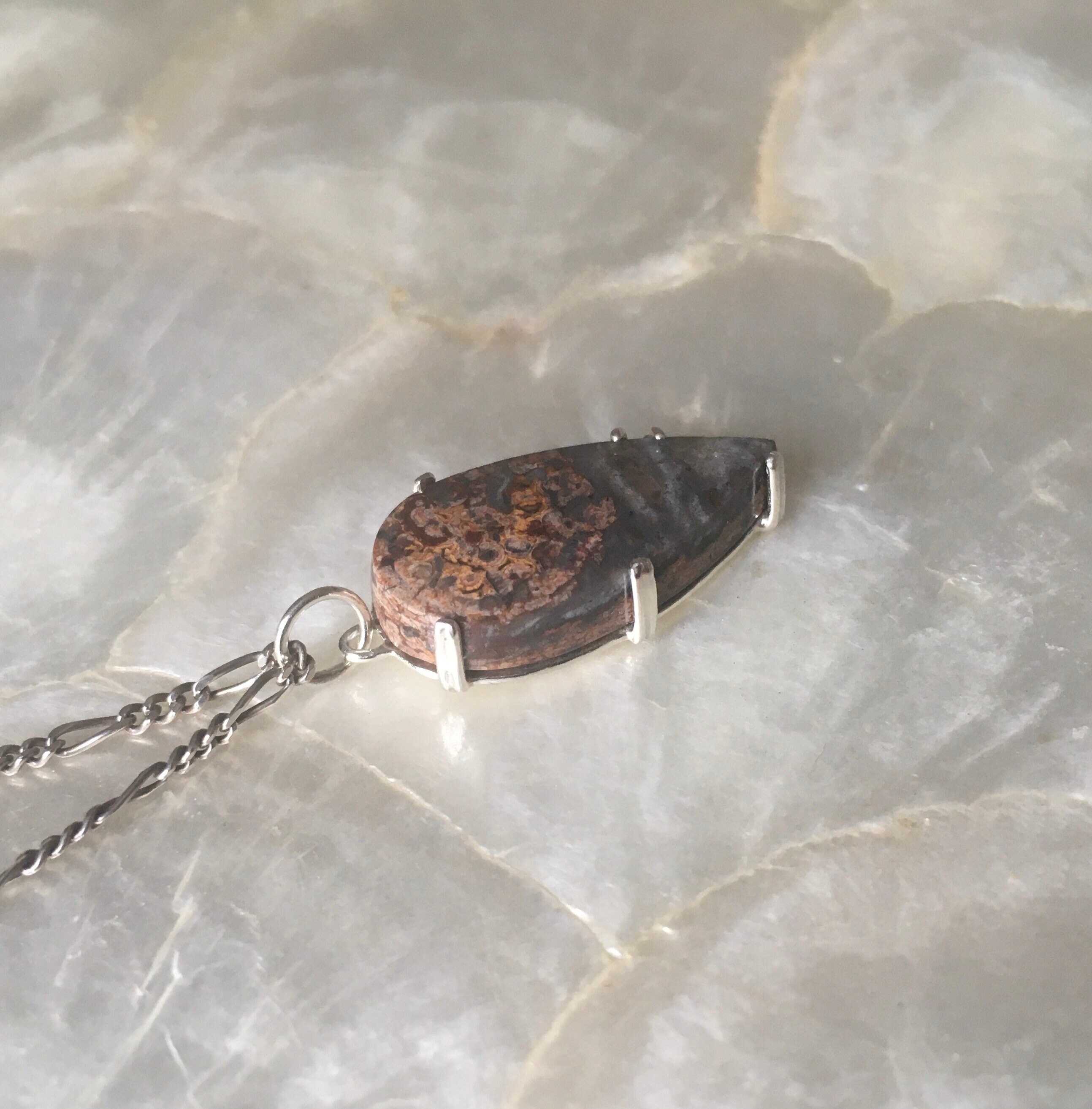 leopard skin jasper flat pendant leopard skin jasper flat pendant