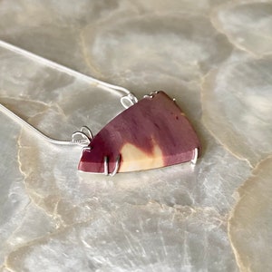 Coqui Inspired! Mookaite Jasper Gemstone + Handmade Sterling Silver Pendant Necklace