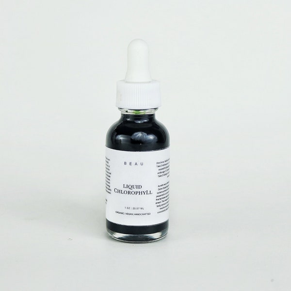 Flüssiges Chlorophyll | Ekzeme | Pflanzliches Protein | Mikroalgen | Chlorophyll | Grüner Saft | Blut-Detox | Zertifiziert koscher | Vegan | Vegetarier