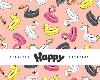 All the Pool Floats - Blush(Seamless Digital File)