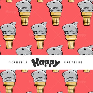 Hajglassstrutar - Röd (sömlös digital fil)