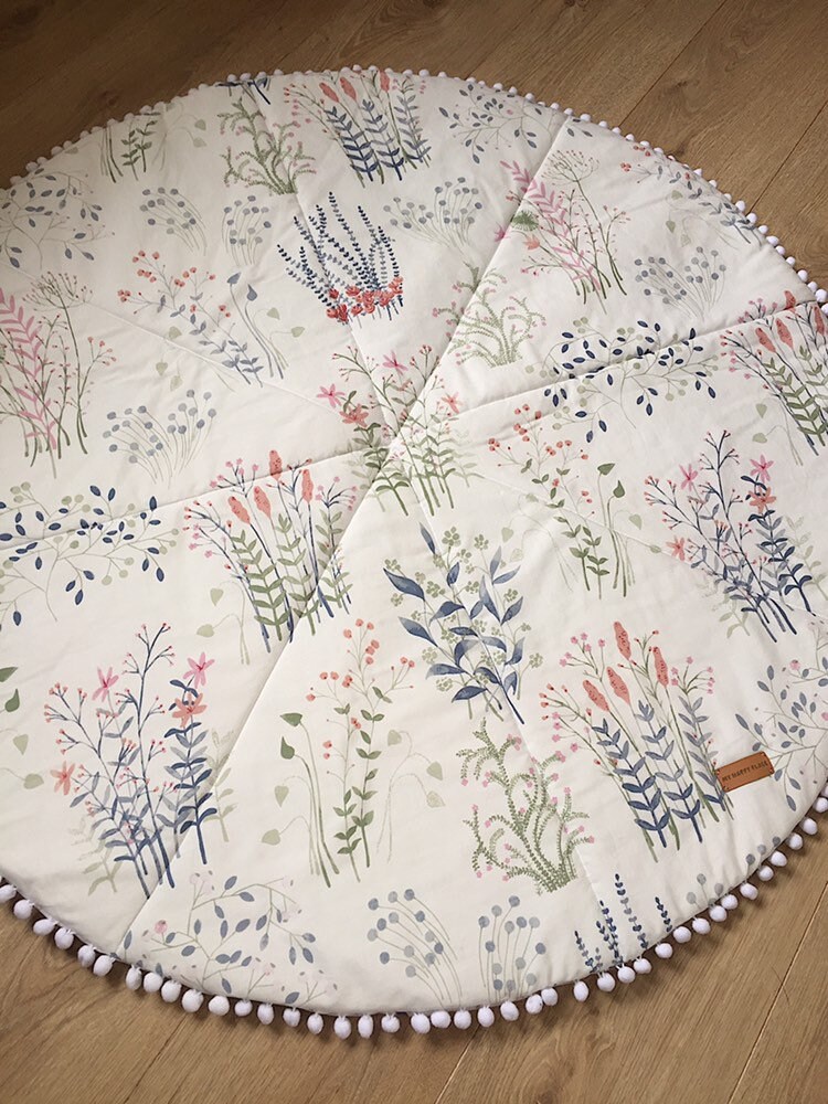 Baby play mat Baby shower gift Floral play mat Padded cotton Etsy