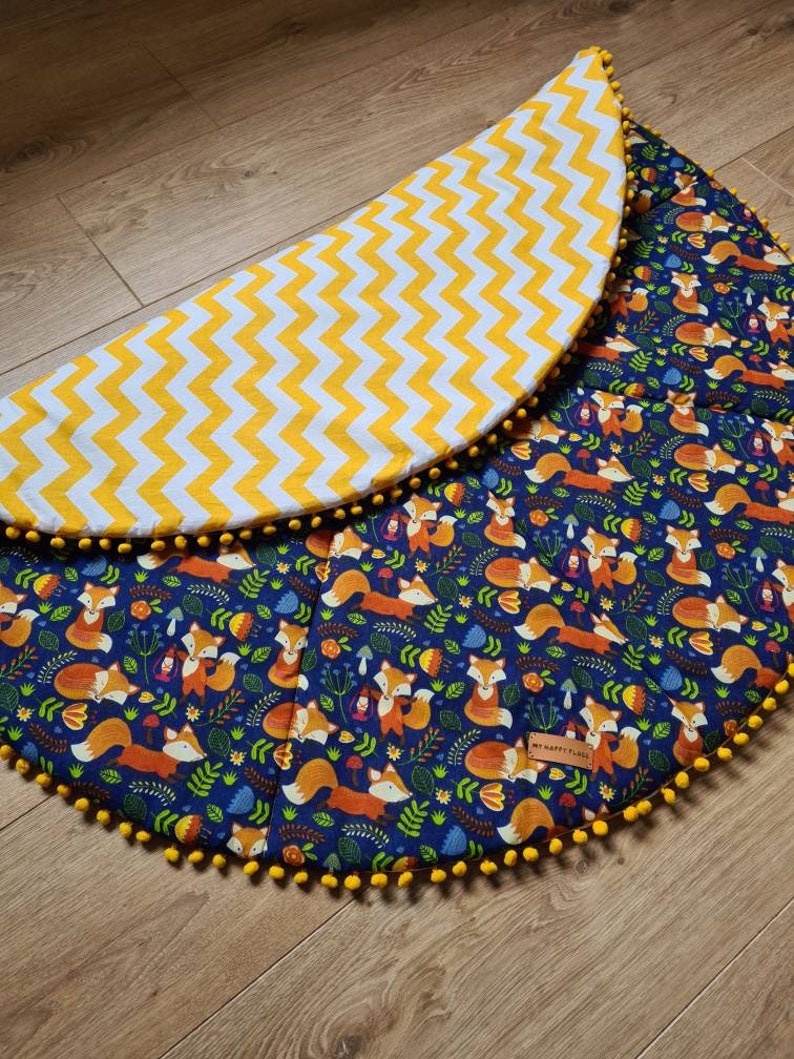 Baby Play Mat Baby Roundie Tummy Time Fox Play Mat Nursery Etsy