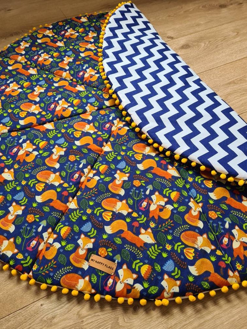 Baby Play Mat Baby Roundie Tummy Time Fox Play Mat Nursery Etsy