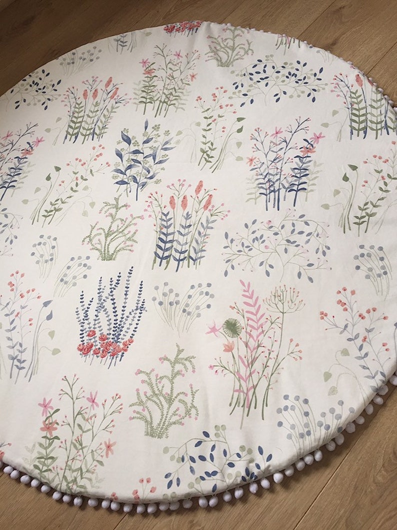 Baby play mat Baby shower gift Floral play mat Padded cotton Etsy