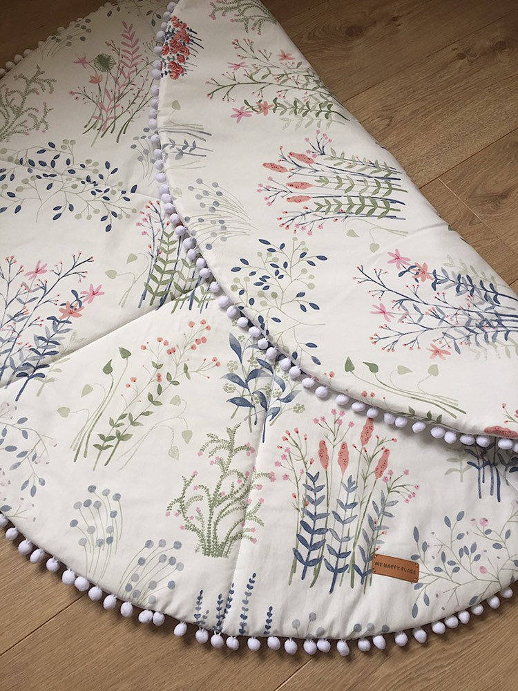 Baby play mat Baby shower gift Floral play mat Padded cotton Etsy
