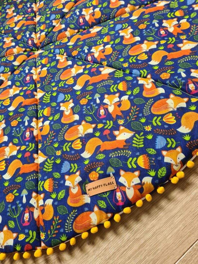 Baby Play Mat Baby Roundie Tummy Time Fox Play Mat Nursery Etsy