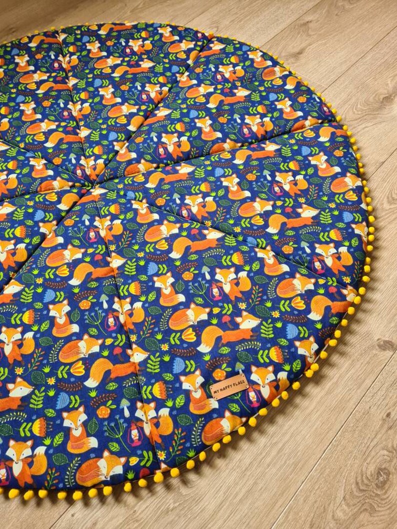 Baby Play Mat Baby Roundie Tummy Time Fox Play Mat Nursery Etsy