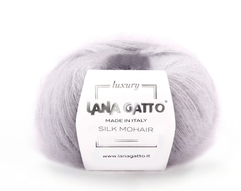 Lana Gatto Mohair Silk  yarn, kidsilk, lace weight yarn, mohair and silk blend, 25g = ~212 m