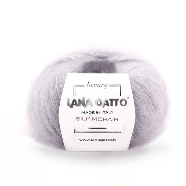 Fil de soie mohair Lana Gatto, soie de chevreau, fil épais pour dentelle, mélange de mohair et de soie, 25 g = ~212 m