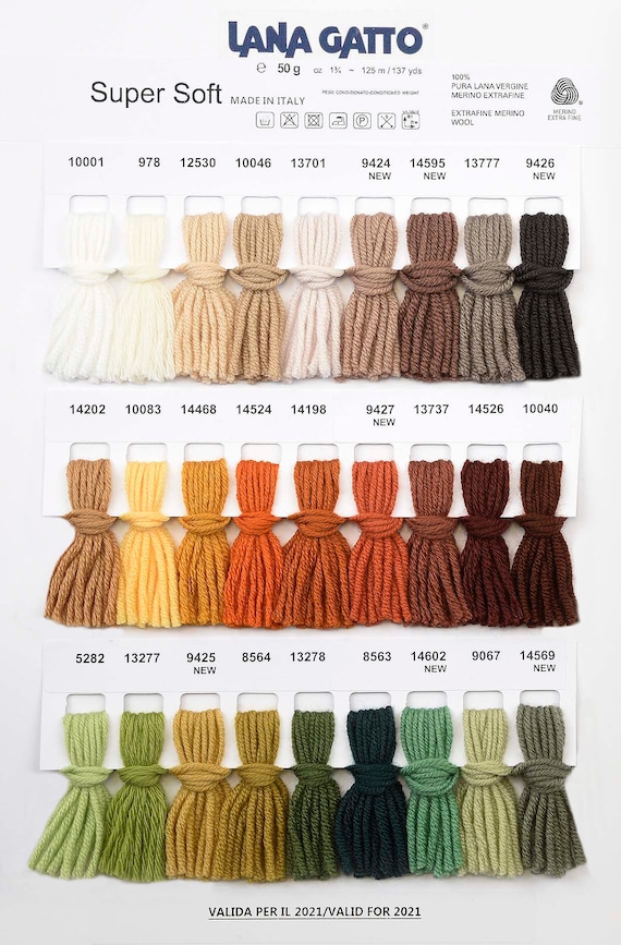 Lana Gatto Super Soft Pure Virgin Extrafine Merino Wool Yarn, DK Weight  Yarn,137 Yards 125 Meters, 50 Grams 1.76 Ounces, Soft Yarn 