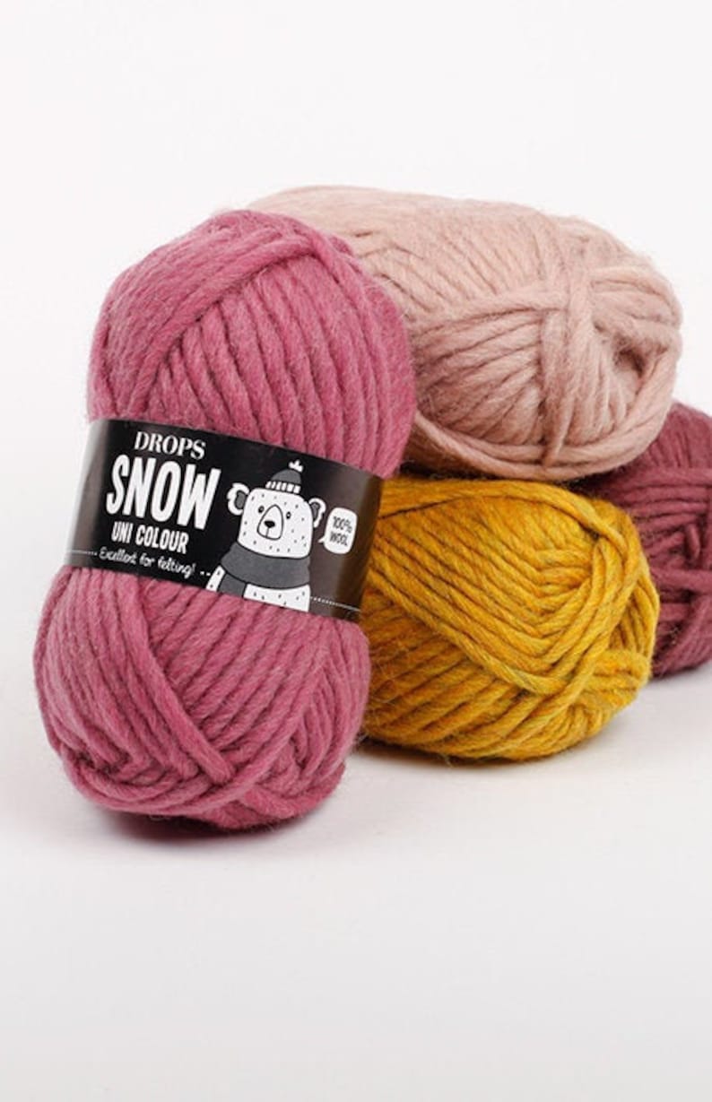 Drops Snow Drops Eskimo super bulky wool yarn for knitting Etsy