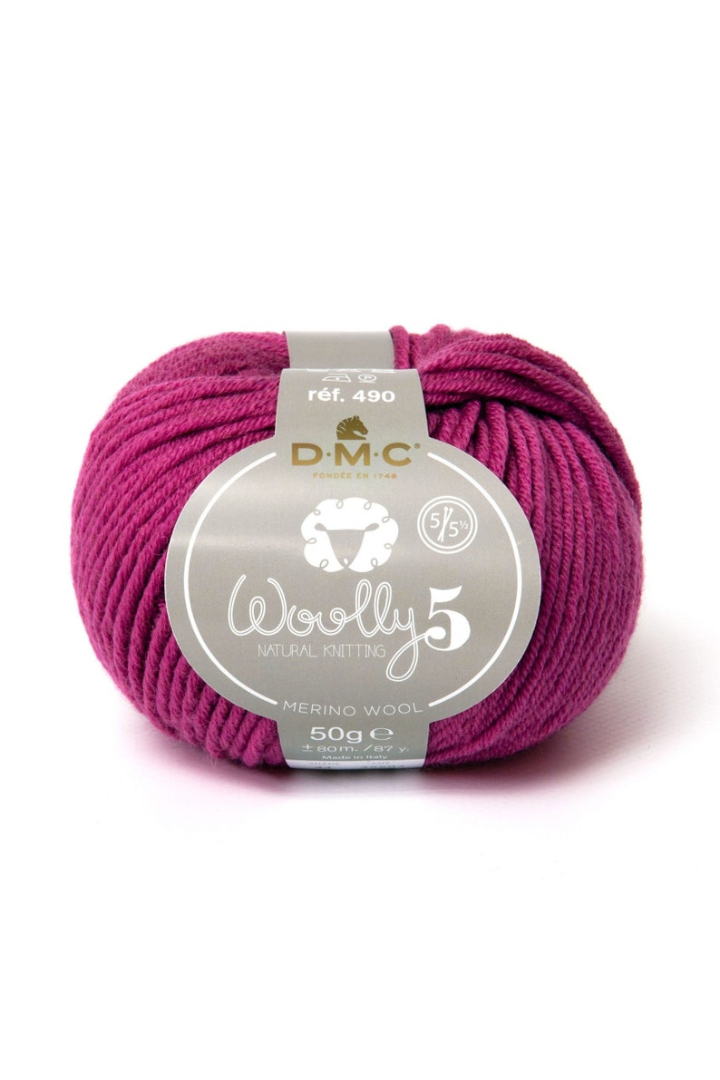 Australian merino yarn, superwash yarn, aran weight yarn, knitting yarn, crochet yar, 50 g 80 m/87 yd, DMC Wolly 5 yarn for cosy projects W44