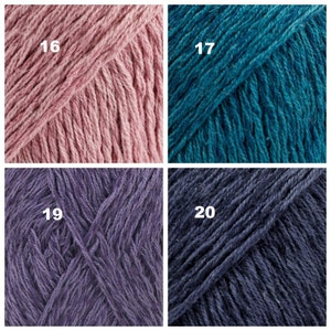 DROPS Belle, Cotton and Linen Blend Yarn With Viscose for Knitting and ...