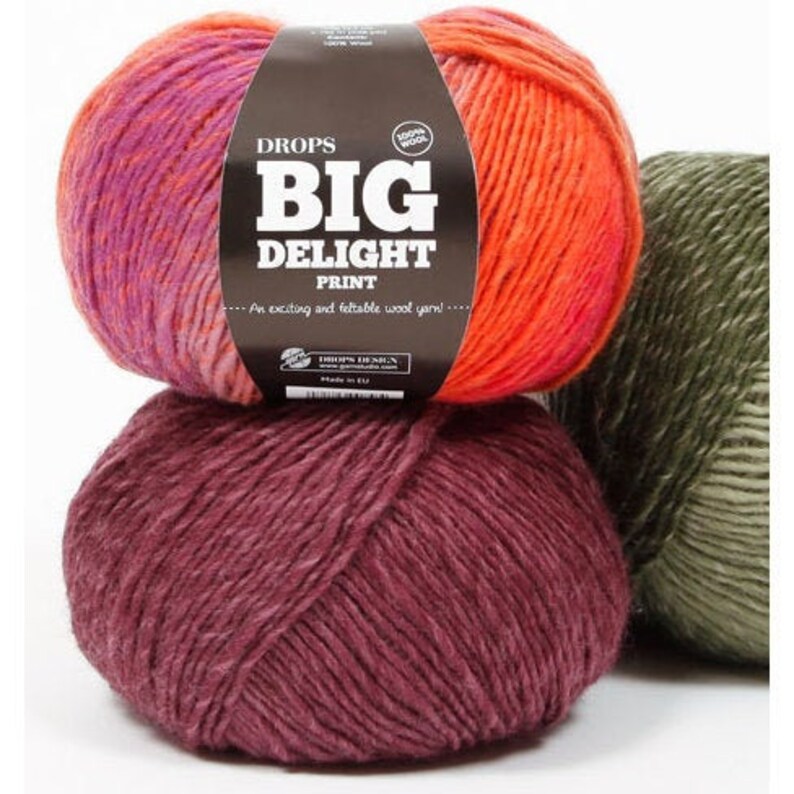 Drops Big Delight feltable worsted / aran weight wool yarn Etsy