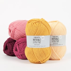 Drops Merino Extra Fine, DK weight merino wool yarn for knitting