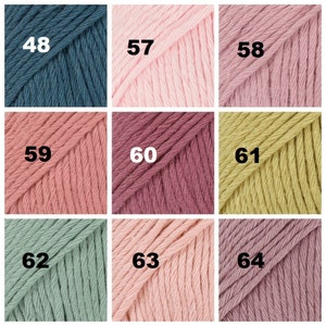 Fil à tricoter DROPS PARIS, fil 100 % coton, fil de coton au crochet, fil d'aran, fil peignée, fil d'été, fil doux, fil naturel image 6