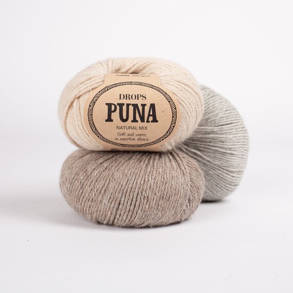 Drops Puna, Light Worsted / DK Weight Alpaca Wool Yarn for 