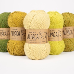 Alpaca yarn, Sock yarn, Knitting wool, Natural fiber yarn, Alpaca wool yarn, Alpaca fiber, DROPS ALPACA, Sport weight yarn, Superfine alpaca
