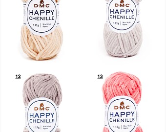 DMC Happy Chenille Fluffy, Soft Crochet Yarn for Amigurumi, 15g