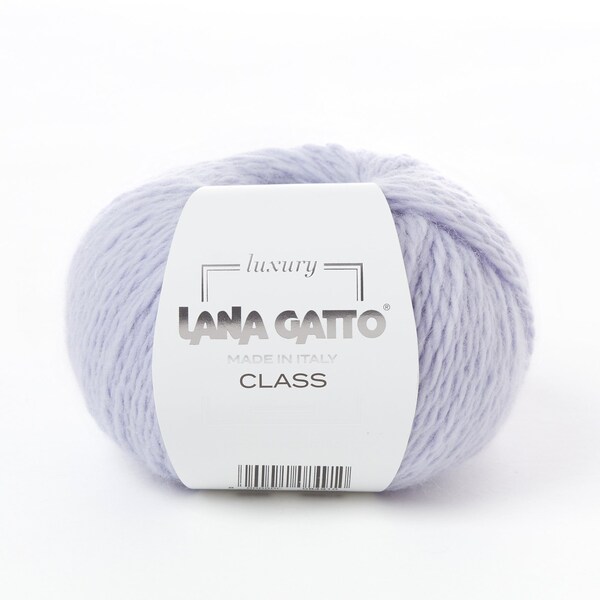 Laine angora mérinos mélangée pour tricoter - Lana Gatto Class angora - laine duveteuse - Laine angora fabriquée en Italie - poids aran - 50 grammes