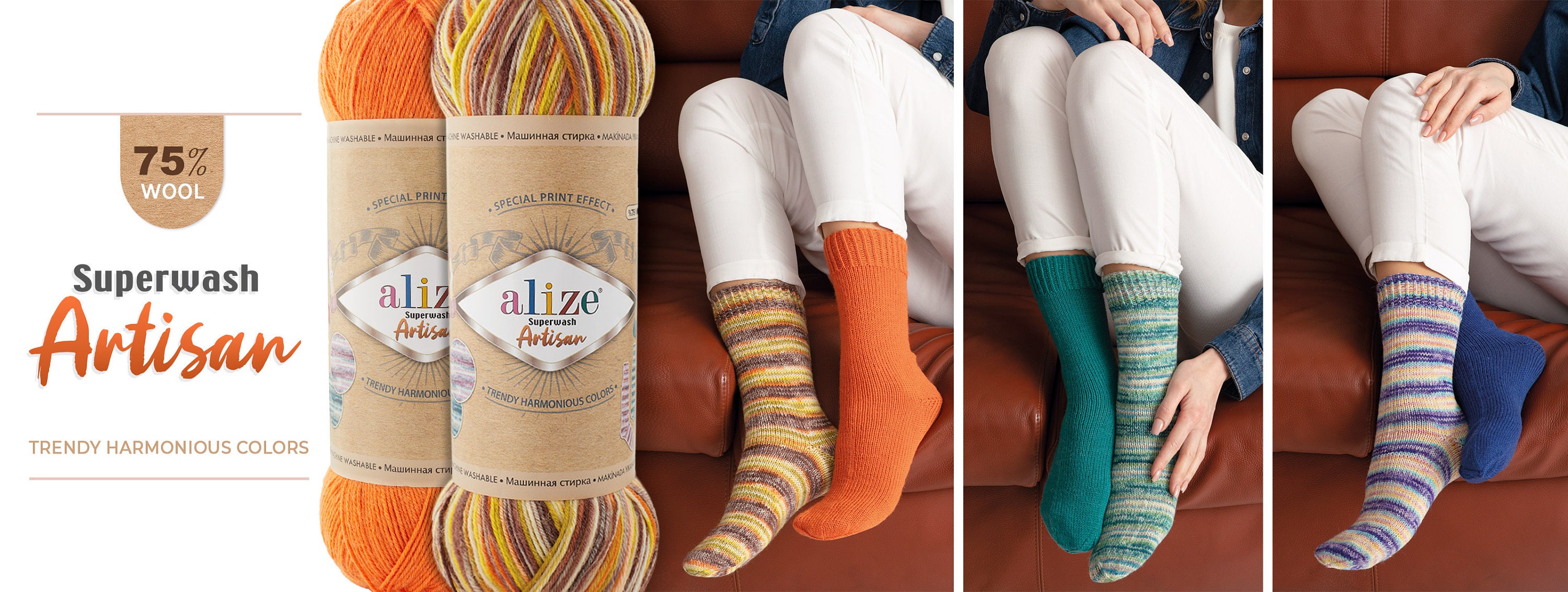 Alize – fil de Boucle à la mode, 25% laine, Super épais, tricot à