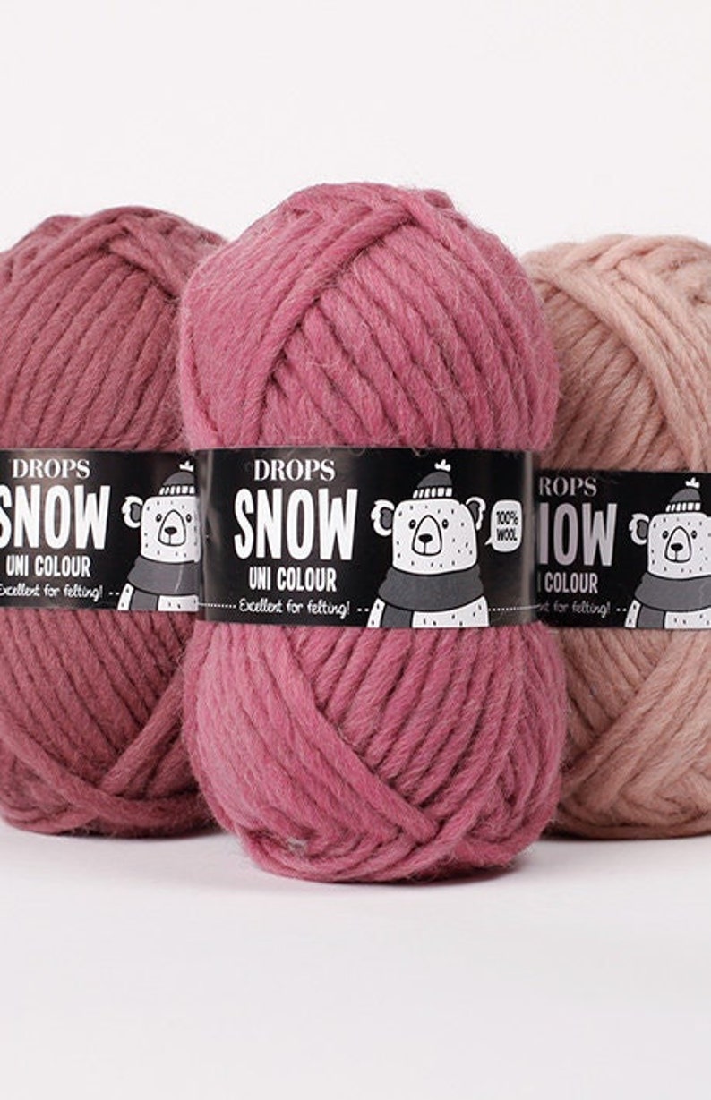 Chunky Wool Yarn Big Yarn Bulky Yarn DROPS SNOW ESKIMO Yarn Etsy