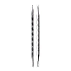 Addi Click Unicorn Interchangeable Knitting Needle Tips – Lightweight Wavy Metal Circular Tips, Sizes 3.5mm to 8mm, Pair