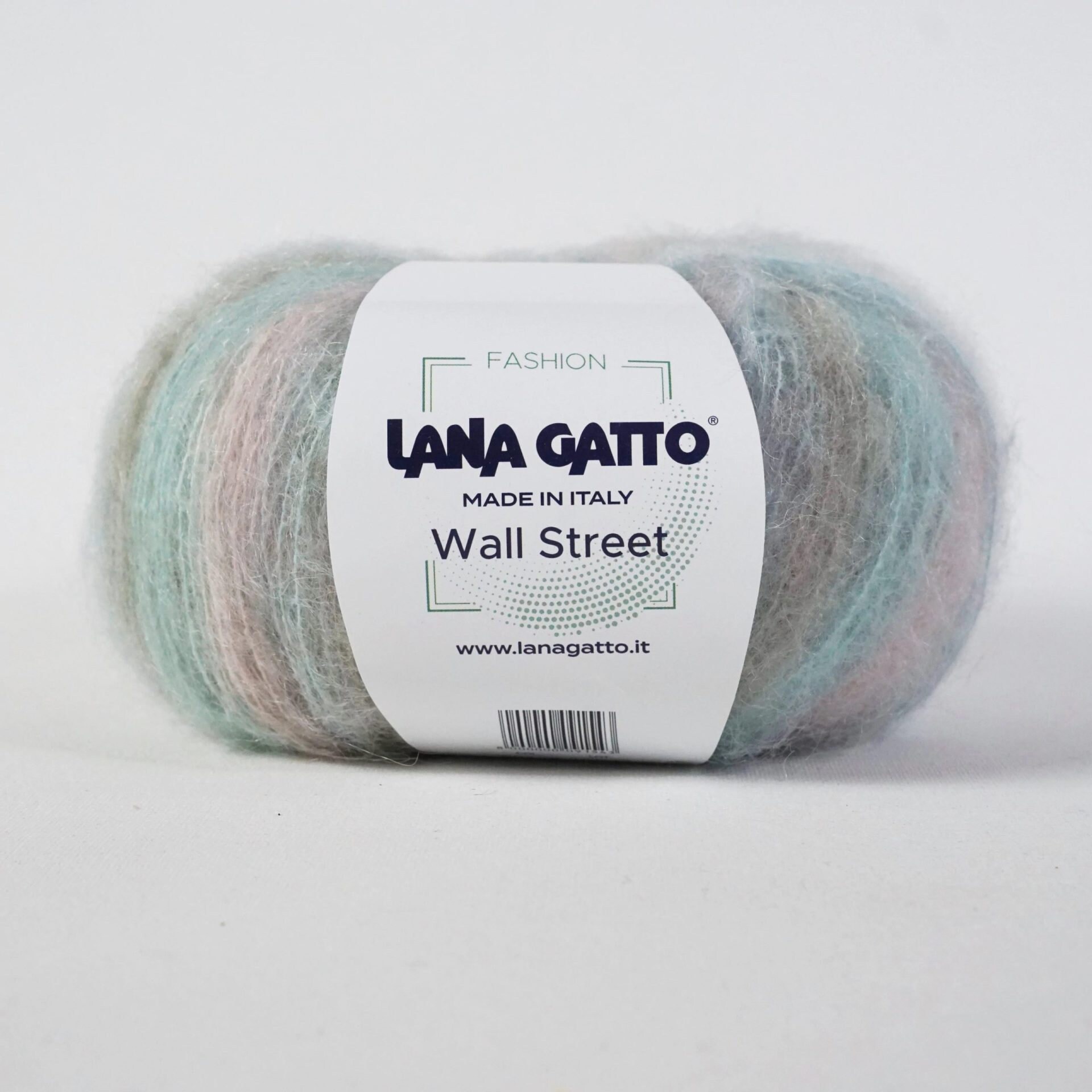 LANA GATTO Wall Street, Italian Yarn, Kid-mohair, Alpaca, Long Printed,  Knitting Yarn, Lightweight Knitwear 