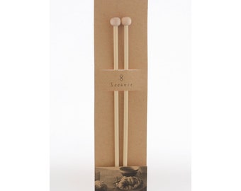 Bamboo Single pointed needles Seeknit (KA) Shirotake knitting needles, 35 cm , set of 2,  sizes available from  2.0 m to 10.0 mm