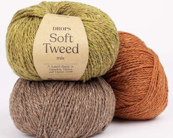 Drops Soft Tweed, DK weight merino wool and alpaca yarn