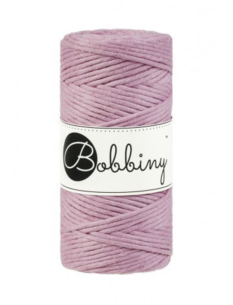 Bobbiny Marcame cords 3mm, cotton braided cord, 100m, 55 colours image 1