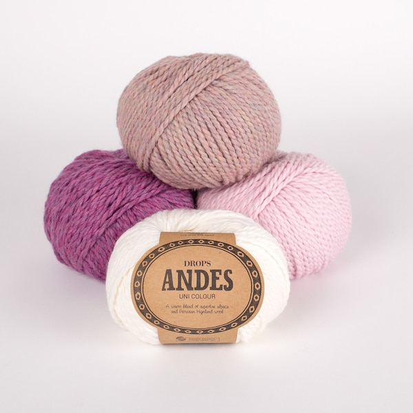 Drops Andes, alpaca e filato di lana super voluminoso/grosso per lavorare a maglia