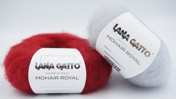 Lana Gatto Mohair Royal, Soft Kid Mohair Yarn for Knitting 