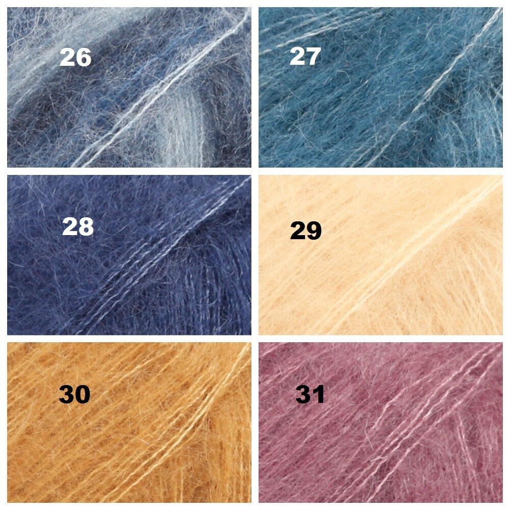 DROPS Kid Silk Mohair Yarn Kid Mohair DROPS Kidsilk Lace Etsy