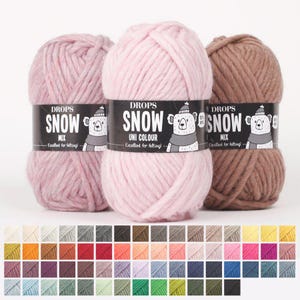 Chunky wool yarn, Bulky yarn, DROPS SNOW, ESKIMO, Felting yarn, Feltable yarn, Winter yarn, Knitting yarn, Crochet yarn