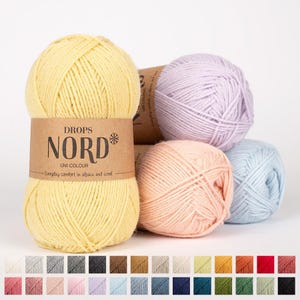 Wool yarn - Alpaca wool - Socks yarn - Yarn knit - Superfine wool - Alpaca yarn - Drops alpaca yarn - Knitting yarn - Soft yarn - Drops NORD
