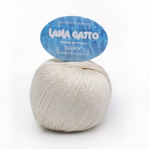 Lana Gatto Silky, Silk yarn for knitting and crocheting summer and winter fashion, 100% silk