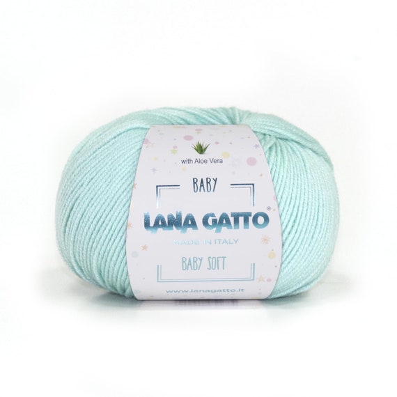 Merino Wool Yarn Lana Gatto Baby Soft With Aloe Vera for Knitting