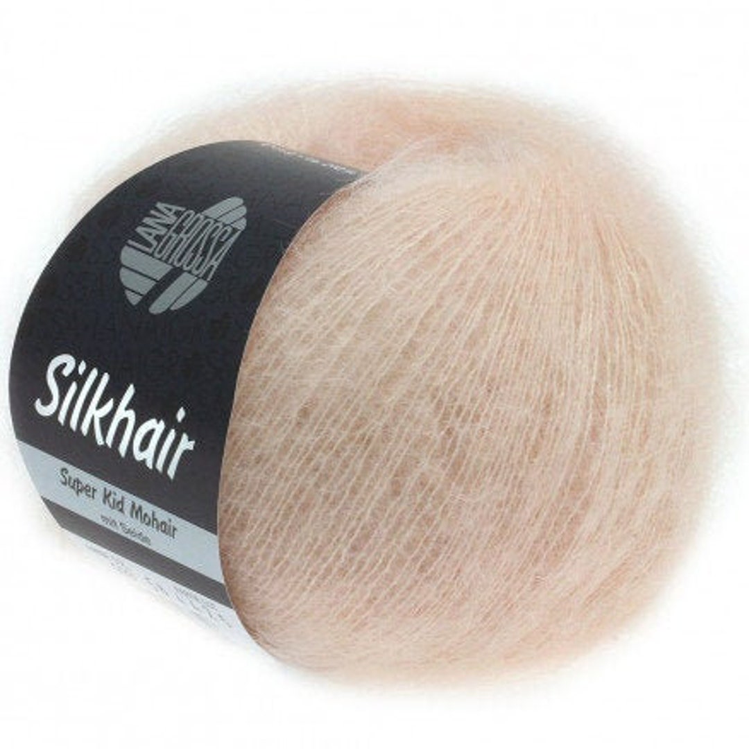 Lana Grossa Silkhair, Kid Mohair and Silk Silky and Glossy Luxury Lace Yarn  for Knitting 