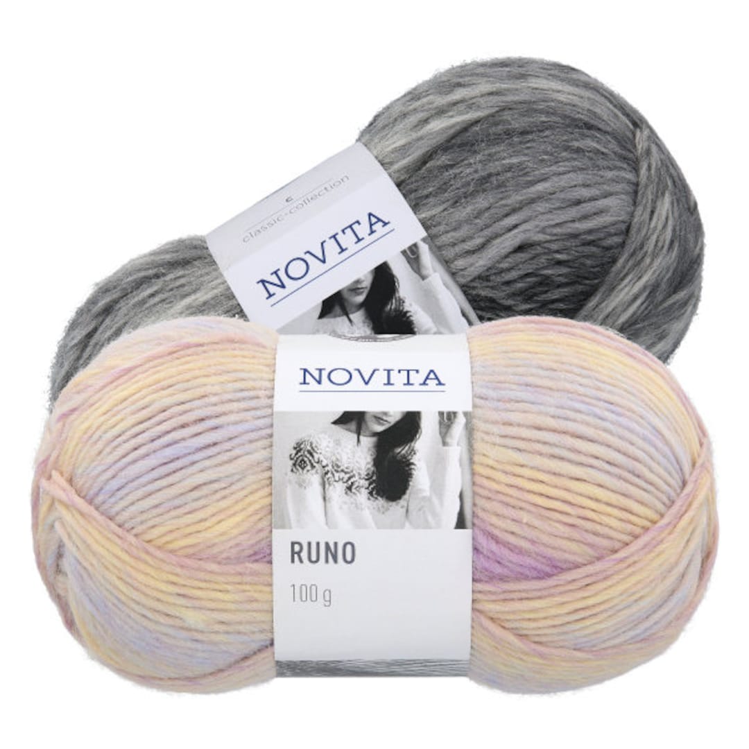 Novita Runo Knitting Yarn Durable 100g Skein Warm Yarn Etsy