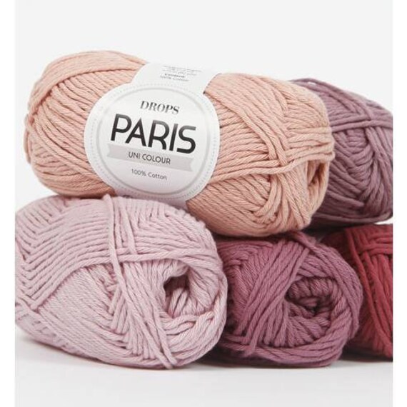 DROPS PARIS Knitting Yarn 100 Cotton Yarn Crochet Cotton Etsy