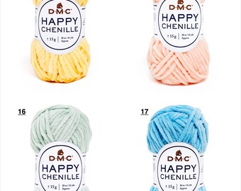 DMC Happy Chenille Fluffy, Soft Crochet Yarn for Amigurumi, 15g 38m/41yd 