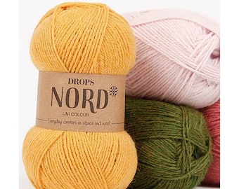 Wool yarn - Alpaca wool - Socks yarn - Yarn knit - Superfine wool - Alpaca yarn - Drops alpaca yarn - Knitting yarn - Soft yarn - Drops NORD