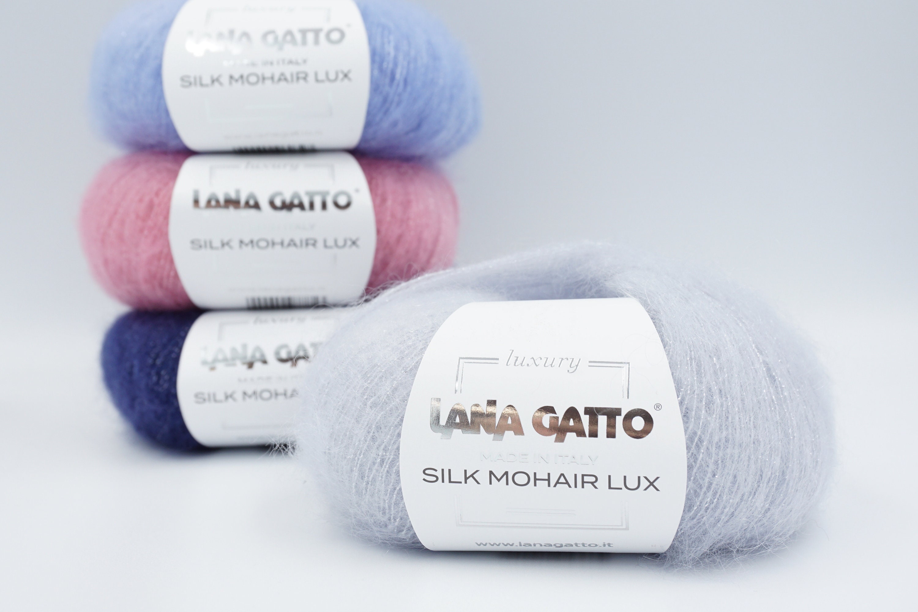 Mohair Yarn, Kid Mohair, Lana Gatto Silk Mohair Lux, Lace Yarn, Mohair Silk  Lurex Yarn, Knitting Yarn, Yarn for Knitting, Super Kid Mohair 