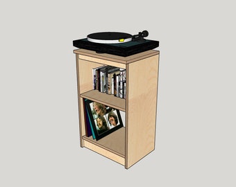 Custom Made Vinyl Storage / Turntable Cabinet