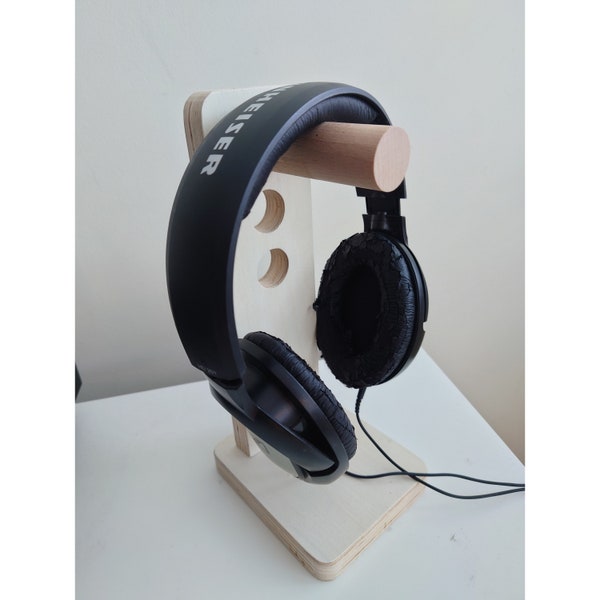 Plywood and Birch Headphone Stand