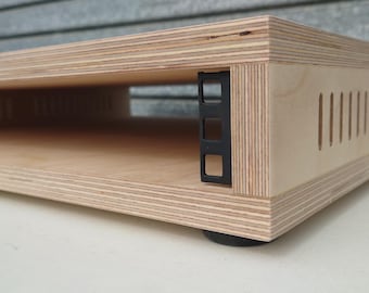 1U Birch Plywood Studio Rack Cabinet - 19 inch