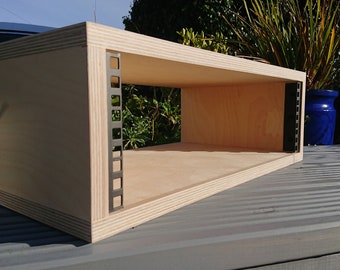 Handmade 3U 19" Birch Plywood Studio Rack Enclosure